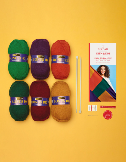 Kith & Kin Patchwork Blanket Knitting Kit