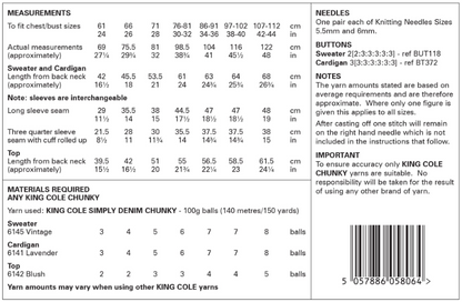 King Cole Pattern 6375