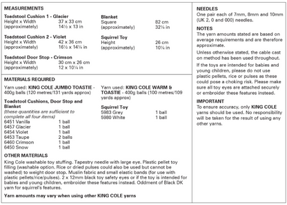 King Cole Pattern 6388