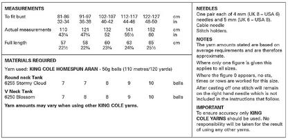 King Cole Pattern 6309