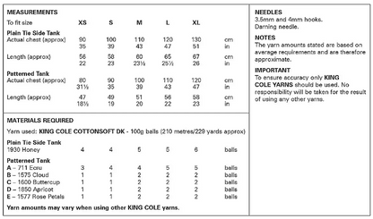 King Cole Pattern 6399