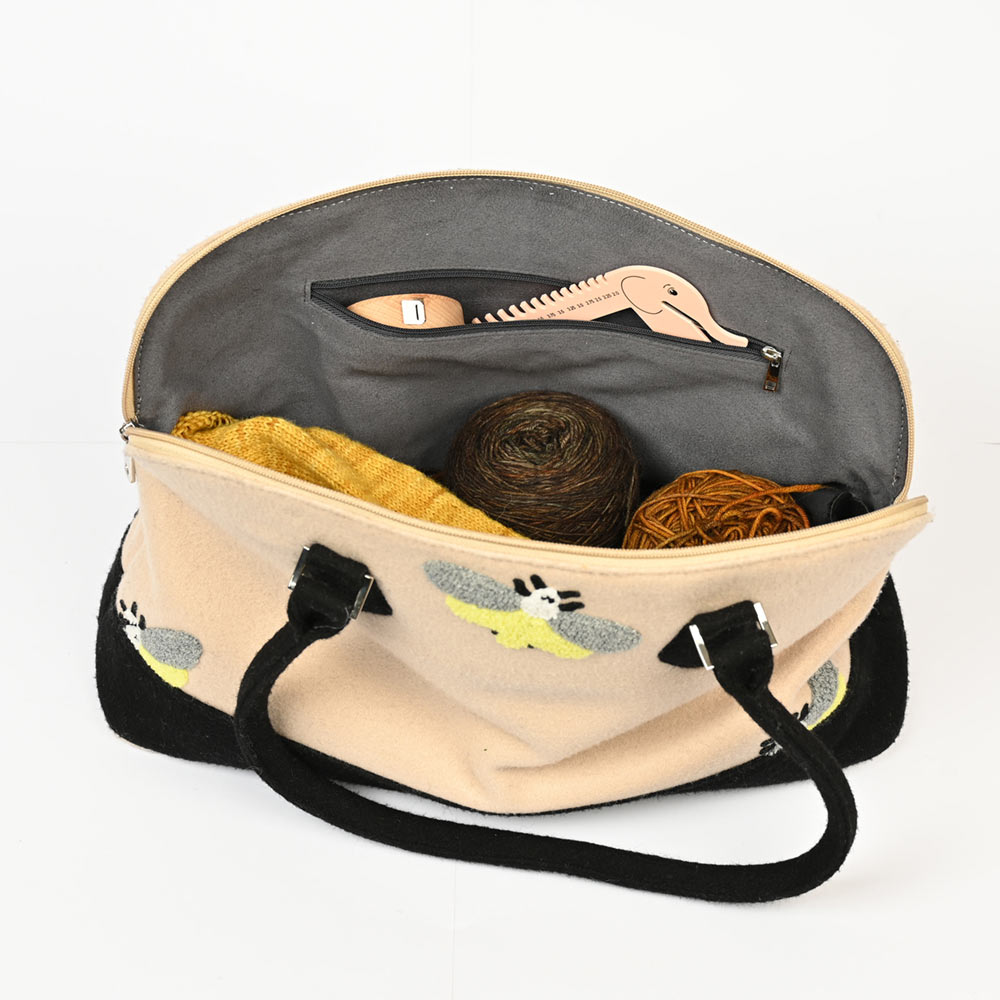 KnitPro Bumblebee Collection (Embroidered Felt) Shoulder Bag