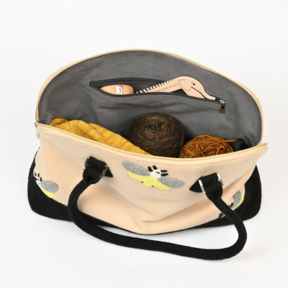 KnitPro Bumblebee Collection (Embroidered Felt) Shoulder Bag