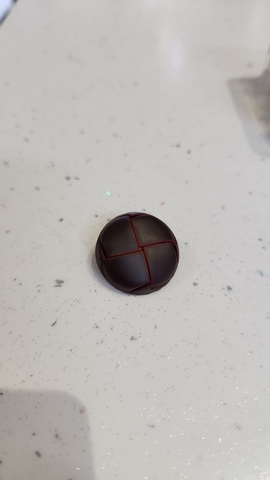 Large Imitation Leather Button 25mm