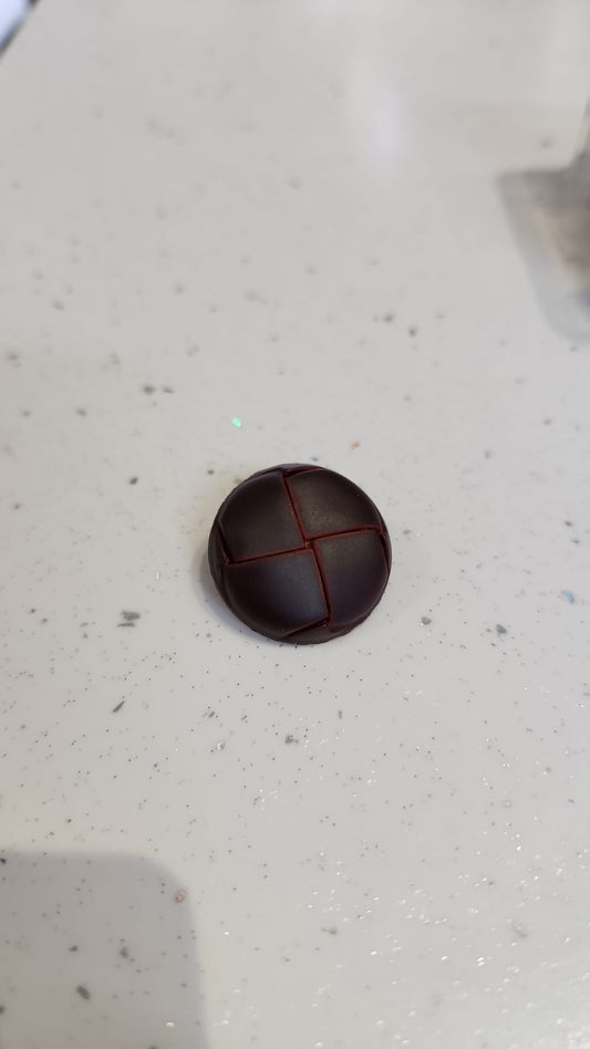 Large Imitation Leather Button 25mm