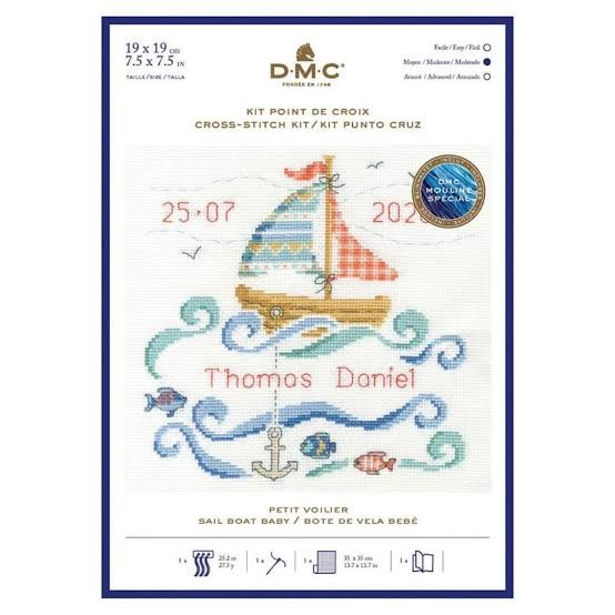 DMC Sail Boat Cross Stitch