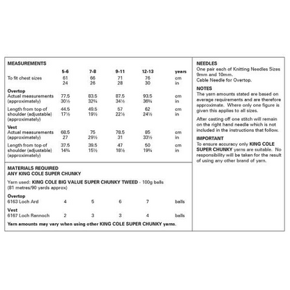King Cole Pattern 6359