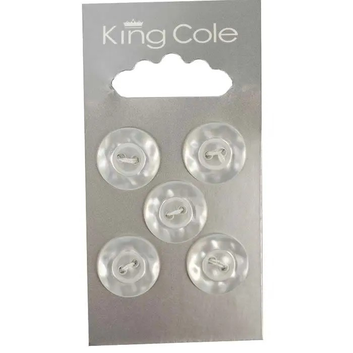 Rimmed Round Buttons – Clear (Large)