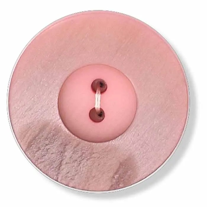Round Thick Rimmed Button – Old Rose