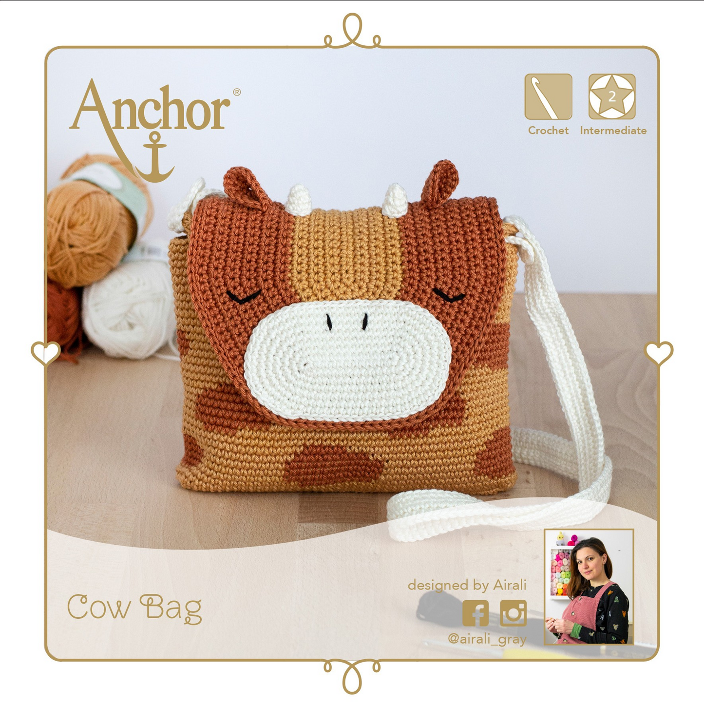 Anchor Crochet Cow Bag
