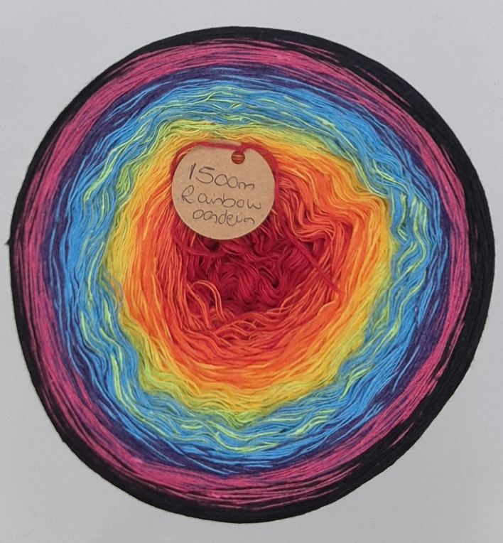 Rainbow Dandelion Crochet 4ply Yarn Cakes - 1500 Metres